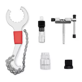 6 PCS Bike Repair Tool Kit Crank Chain Cutter Extractor Bracket Freewheel Puller Wrench Chain Remover Bike Accessories