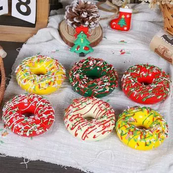 6 шт. искусственных пончиков, реалистичных десертных конфет, искусственных тортов, имитация пончиков, декор, искусственная еда, модель торта, реквизит для фотосъемки