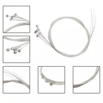 6 шт. струны для фолк-гитары из стальной проволоки, 6-струнная акустическая гитара, сменные струны для начинающих исполнителей, прочные