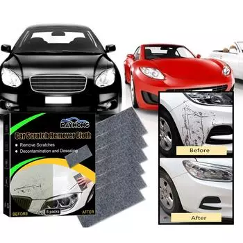 6 PCS Nano Sparkle Cloth Scratch Remover Erase Easily Repair Paint Scratches Water Spots Car Scratch Repair Cloth for All Car CHINA