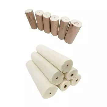 6 Pcs Parrots Grinding Chew Toy Chew Training Supplies Natural Rods белый