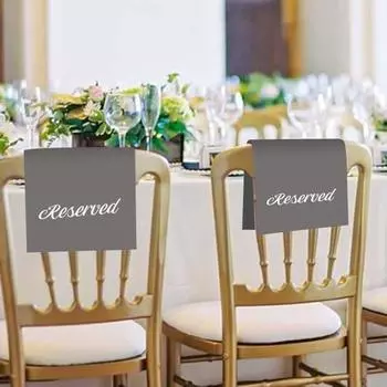 6 Pcs Reserved Chair Signs Church Pew Reserved Seating Signs with Printed вино красного