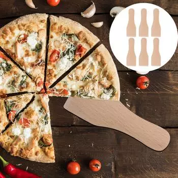 6 Pcs Small Wooden Jam Multi-purpose Scraper Butter Cream Practical Spatula Pastry Portable 12.50X4.50X1.00CM