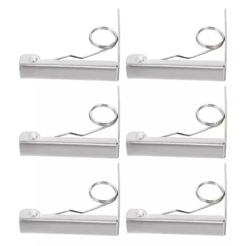 6 Pcs Tablecloth Clip Camping Clips Convenient Cover Accessory Clamps Stainless Portable 8X6CM серебряный