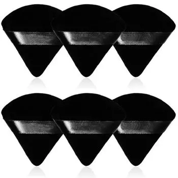6 Pcs Velvet Triangle Powder Puff Make Up Sponges for Face Eyes Contouring Shadow Seal Cosmetic Foundation Makeup Tool