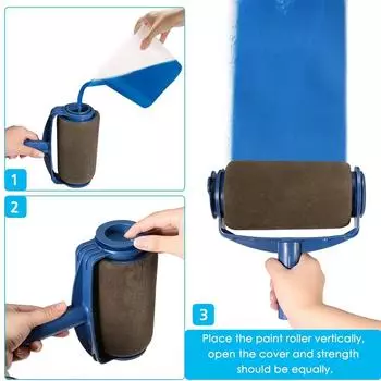 6-Piece Multifunctional Paint Roller Angle Brush Handle Tool Wall Paint Roll DIY Home Easy to Operate Paint Brush