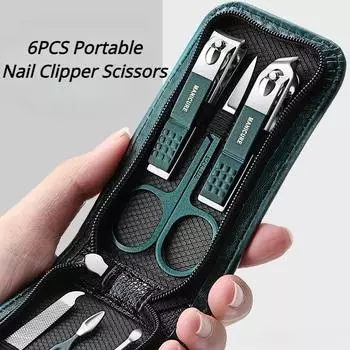 6-piece Set of Cats Nail Clippers Pet Household Portable Stainless Steel Ear Picks Puppy For Dogs Adult Tools Dog Stuff Garden зелёный