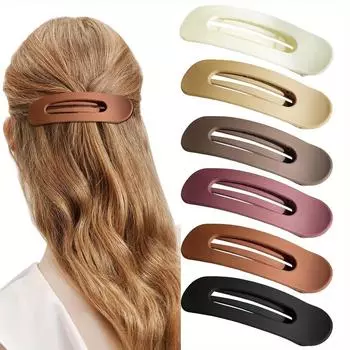 6-Piece Set of Women s Diamond-Shaped Flat Hair Clips, Medium Size, Strong Fixation, Flat Hair Clips, Women s Hair Styling Acces