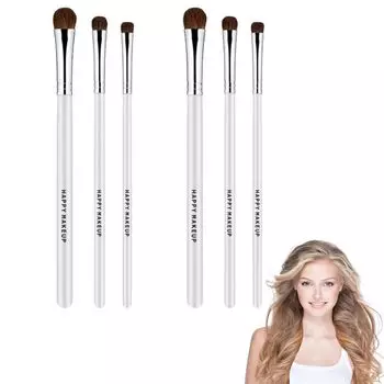6 Pieces Eyeshadow Brush Makeup Brush Eye Makeup Cosmetic Tools Thin Easy to Draw Eyeshadow Brush Eyeshadow Brush Set Eyeliner Brush Brush,