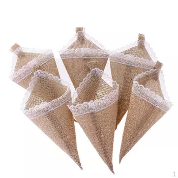 6 подвесных украшений из кукурузы из мешковины в деревенском стиле для свадьбы и дома