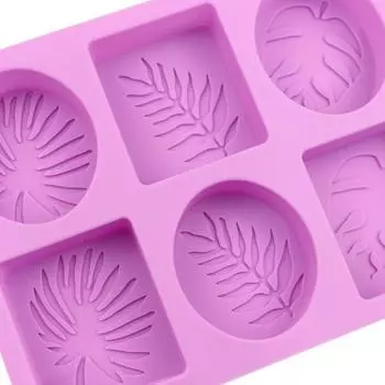 6 полостей квадратные овальные листья форма для мыла ручной работы форма для торта форма для свечей
