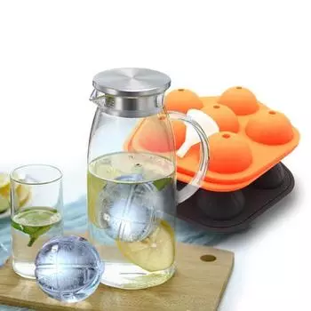 6-полости баскетбольный крем, виски, силиконовая форма для изготовления кубиков льда, поднос, кухонный инструмент чёрный