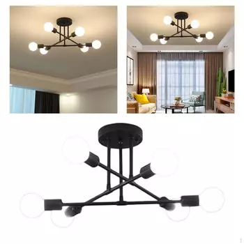 6 потолочных светильников, скандинавская люстра, подвесное освещение для учебы, обеда белый