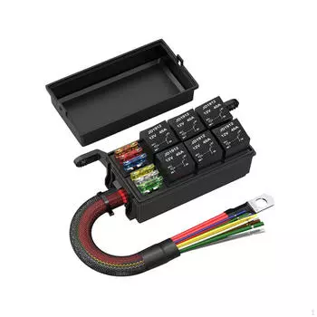 6-позиционный держатель предохранителя реле для использования в автомобилях и автофургонах 12V