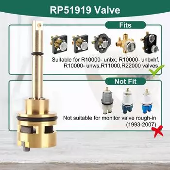 6-позиционный картридж-переключатель, латунный сменный картридж для душа для смесителя RP51919 золотой