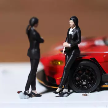 6 предметов 1/64 Миниатюрные фигурки Раскрашенные вручную фигурки Реалистичные макеты Диорамы Диорама