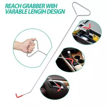 6 предметов Long Reach Grabber 4-ступенчатый профессиональный автомобильный набор инструментов для ремонта вмятин на большие расстояния с воздушным насосом жёлтый