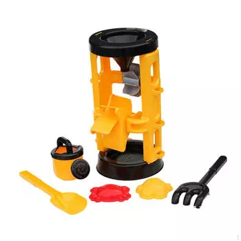 6 предметов пляжный песочный игрушечный уличный водный инвентарь с ситом, инструменты, литье лето оранжевый