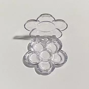 6 пустых мест для теней для век, коробка для палитры макияжа, пластиковая, прозрачная крышка, алюминиевая, круглая, кремообразный контейнер для консилера