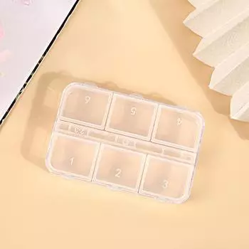 6 ячеек пластиковый ящик для хранения ювелирных изделий ожерелье прозрачный органайзер прозрачный