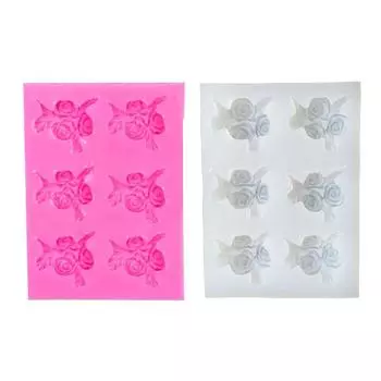 6 ячеек шоколадные формы розовые формы для шоколадных конфет гаджеты для выпечки антипригарный силиконовый материал для кухонной выпечки розовый