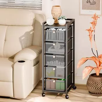 6-ярусная кухонная металлическая стойка для хранения овощей и фруктов, вращающаяся полка для хранения, прямоугольная, большая вместимость, тележка на колесиках