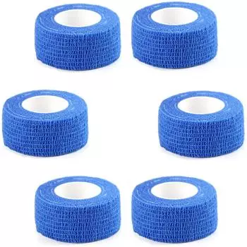 6 рулонов 2,5 см, клейкая повязка для ветеринара, объемная самоклеящаяся пленка, нетканая ветеринарная лента, первая помощь для собак, кошек, лошадей, птиц, животных