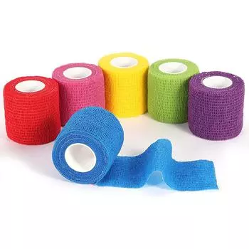 6 рулонов 5 см самоклеящаяся повязка для ветеринара, клейкие бинты, боксерские бинты для собак, мотыги, домашние животные, запястье, заживление лодыжки