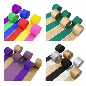 6 рулонов гофрированной бумаги, серпантин, украшения для детского сада, изготовление цветов на помолвку, вечеринка ко Дню святого Валентина