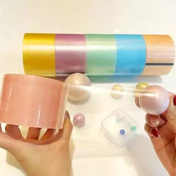 6 рулонов клейкой ленты, цветные ленты, самодельные клейкие ленты, декомпрессионные цветные клейкие ленты, перламутровая клейкая лента Fidget #470488 2.4cm*10m