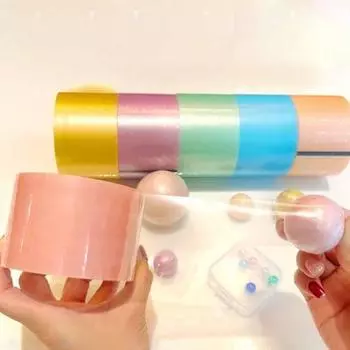 6 рулонов липкая лента для мячей от стресса цветная сенсорная лента для взрослых игрушка-липучка от стресса Y1F8 4.8 6pcs-one-size