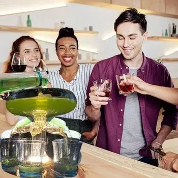 6 рюмок для вина, виски, пива, светящийся держатель для питья, инструменты для игр, домашний бар, вечеринка прозрачный