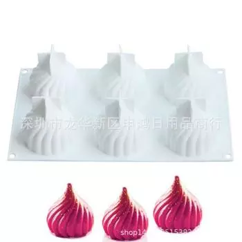 6 с луковой насадкой, силиконовая форма для торта «Циклон», белый мусс белый