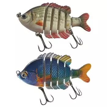 6 сегментов воблер, рыболовная приманка, 9 см, гибкая приманка для рыбы, пластиковая медленно тонущая приманка для верхней воды, вобливная приманка для окуня, снасти для щуки LK004-06