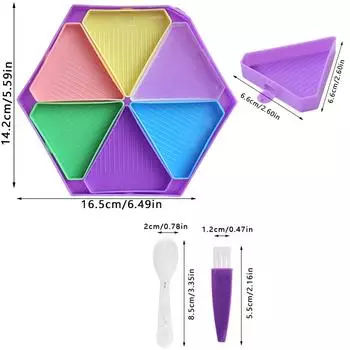 6-сеточная палитра, наборы для алмазной живописи, шестигранная пластина для сверления большой емкости, ручка для алмазной живописи, художественные инструменты для вышивки крестом и бисером