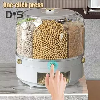 6-сеточный вращающийся резервуар для хранения зерна, влагонепроницаемый, большой емкости, герметичный, сухой, зерновой контейнер, банка для риса