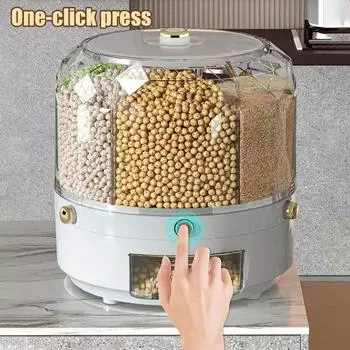 6-сеточный вращающийся резервуар для хранения зерна, влагонепроницаемый, большой емкости, герметичный, сухой, зерновой контейнер, банка для риса