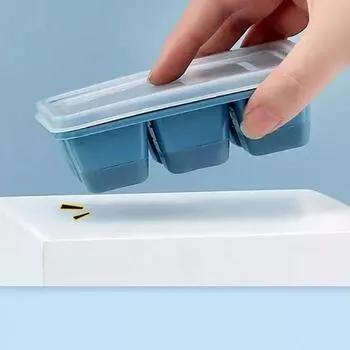 6 сеток, большая форма для льда, большая пищевая силиконовая форма для кубиков льда, квадратная форма, поднос для кубиков льда своими руками, кубики льда, быстро прохладное лето синий