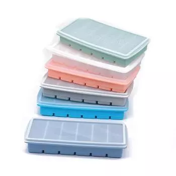 6 сеток, длинный лоток для кубиков льда, кухонная многоразовая силиконовая форма для кубиков льда, без BPA, льдогенератор, пищевая силиконовая форма для кубиков льда синий