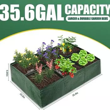 6 сеток, сумка для посадки овощей, контейнер, портативные мешки для выращивания цветов, многоразовые садовые грядки, декор для двора