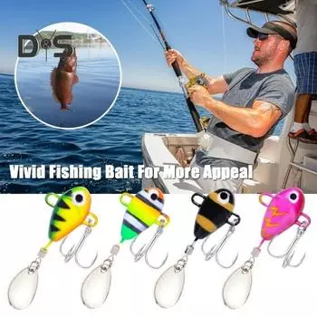 6 шт. 10 г/5 см VIB рыболовная приманка с тройным крючком, спиннинг, блестки, дальний заброс, металлическая жесткая искусственная блесна, приманка для соленой воды, пресноводного окуня, судака 6pcs