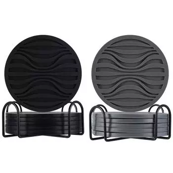 6 шт. 10 см силиконовые подставки круглые термостойкие резиновые коврики для чашек чая кружка для кофе стеклянный держатель для напитков коврик декоративный коврик для стола