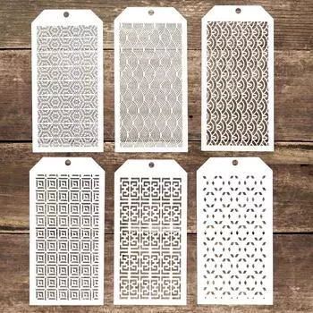 6 шт. 12*24 см бесшовный трафарет для скрапбукинга живопись альбом изготовление бумажных карточек ремесло декоративное тиснение шаблон