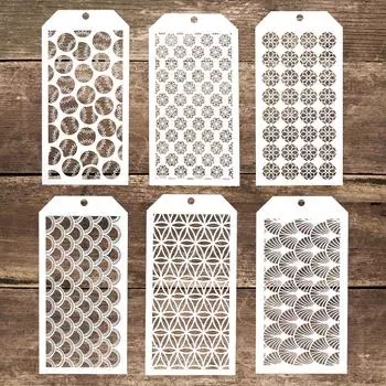 6 шт. 12*24 см бесшовный трафарет для скрапбукинга живопись альбом изготовление бумажных карточек ремесло декоративное тиснение шаблон