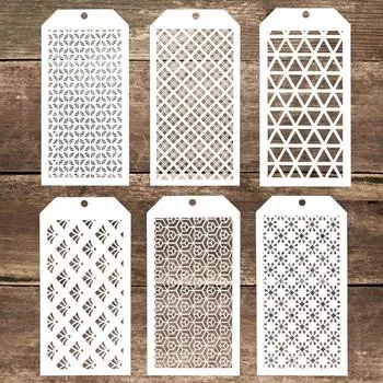 6 шт. 12*24 см бесшовный трафарет для скрапбукинга живопись альбом изготовление бумажных карточек ремесло декоративное тиснение шаблон