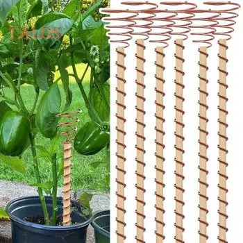 6 шт., 12-дюймовые электрические антенны для выращивания, медный кол, медный провод, кол для растений, простая установка, аксессуары для выращивания растений в помещении и на открытом воздухе 6pcs