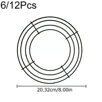 6 шт./12 шт. Проволочный каркас для венка Рождественские цветочные украшения Свадьбы Металлические материалы для DIY венка Форма для поделок 6PCS