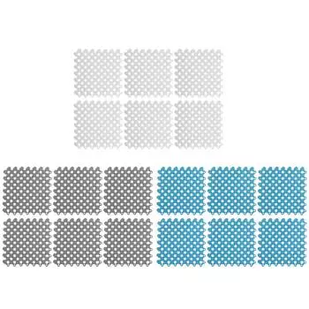 6 шт. 20x20 см нескользящий блокирующийся напольный коврик для кухни, ванной комнаты, душа, бассейна, балкона белый