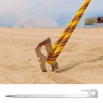 6 шт. 22/28 см колышек для палатки для кемпинга, прочный, из нержавеющей стали, для наружного навеса, ветрозащитный, для земли 28cm