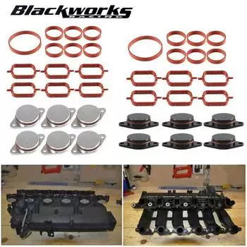 6 шт. 22 мм/33 мм заглушки вихревой заслонки с прокладкой впускного коллектора для BMW M47 M57 E39 E87 E46 E90 E39 E60 X3 6 цилиндров